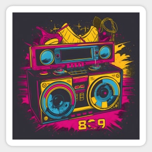 Ghetto Blaster Boom Box 80s Hip-Hop Stereo Sticker